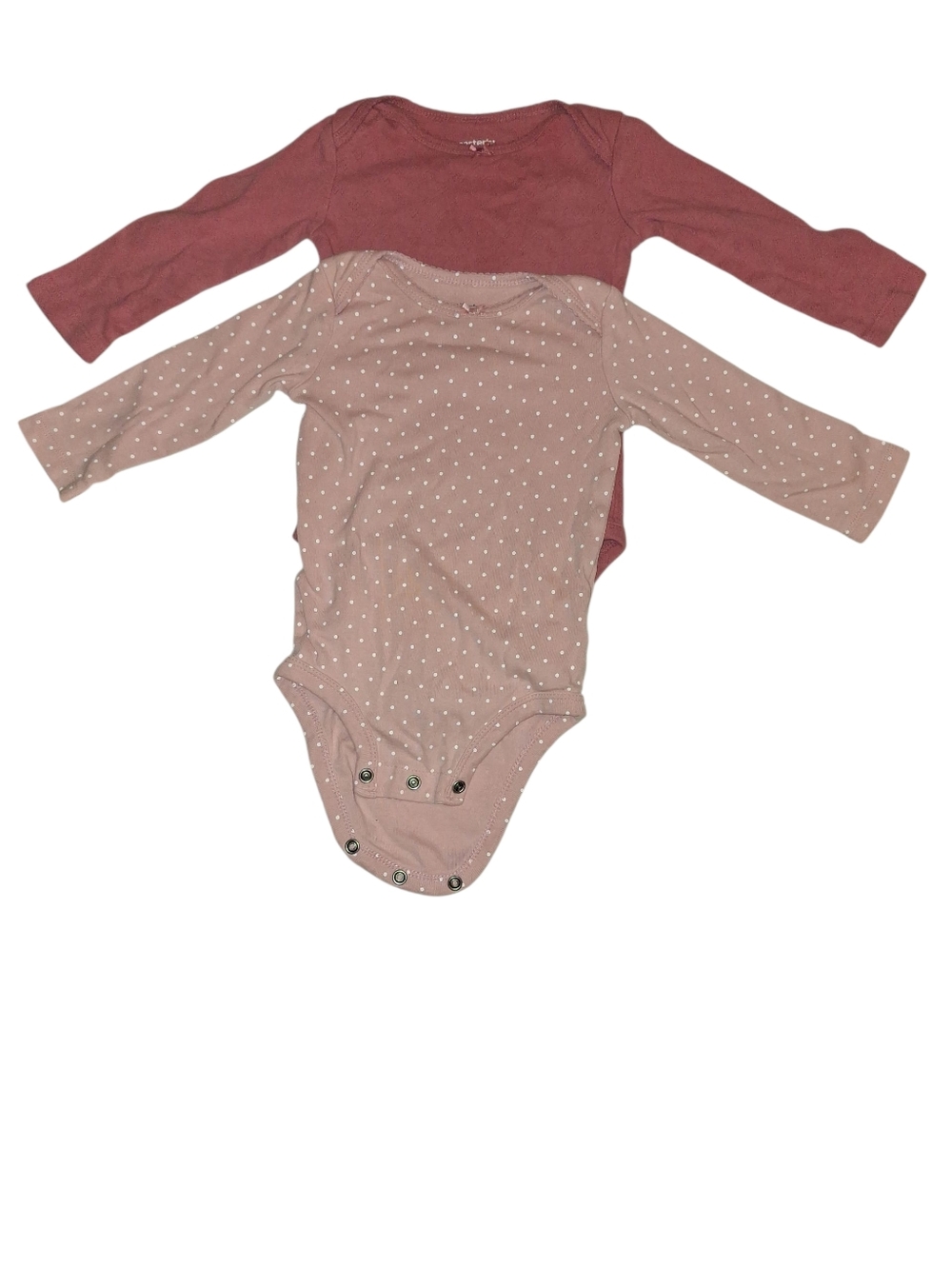 Carter's 2-Pack Long-Sleeve Bodysuits in Dusty Rose & Mauve